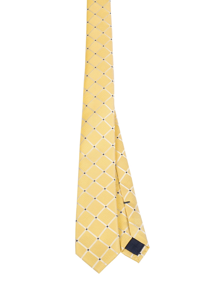 Corbata slim estampado a cuadros para hombre