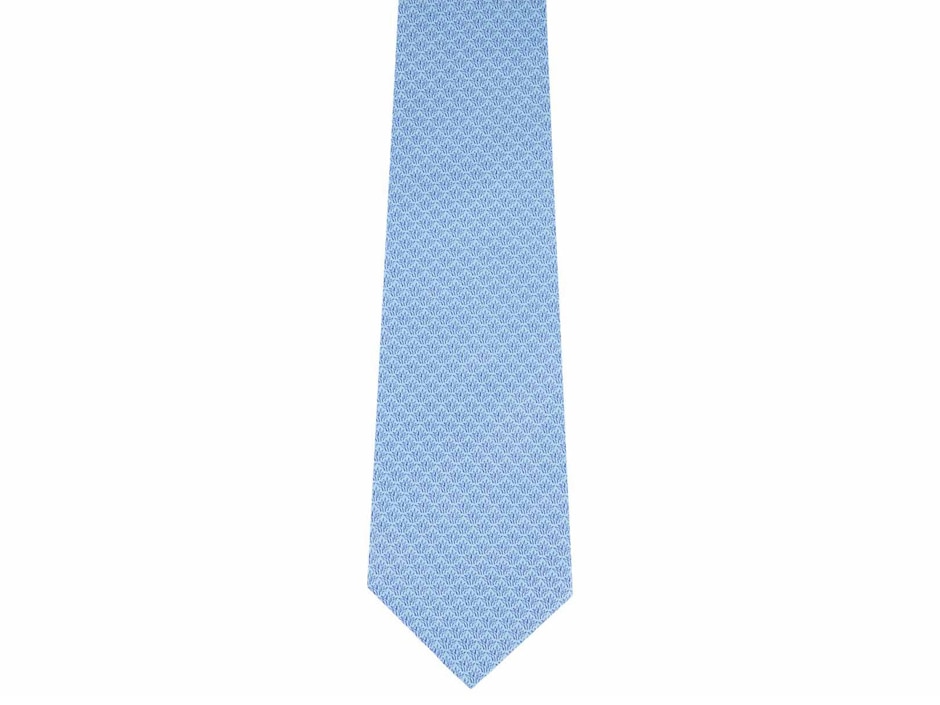 Corbata pineda covalin slim seda azul estampada 1