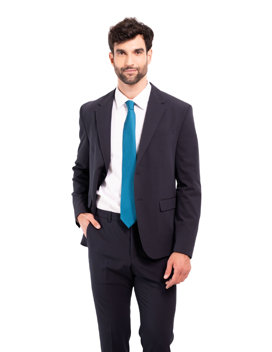 Corbata regular de seda estampado para hombre 2