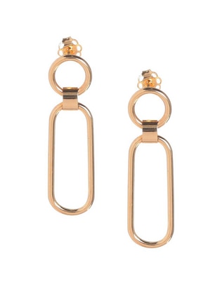 Aretes de oro amarillo con acabado baño de oro 1