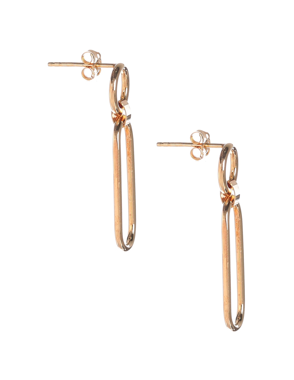 Aretes de oro amarillo con acabado baño de oro 3