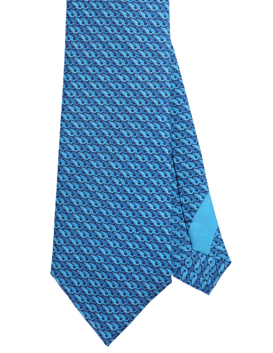 Corbata regular de seda estampado para hombre