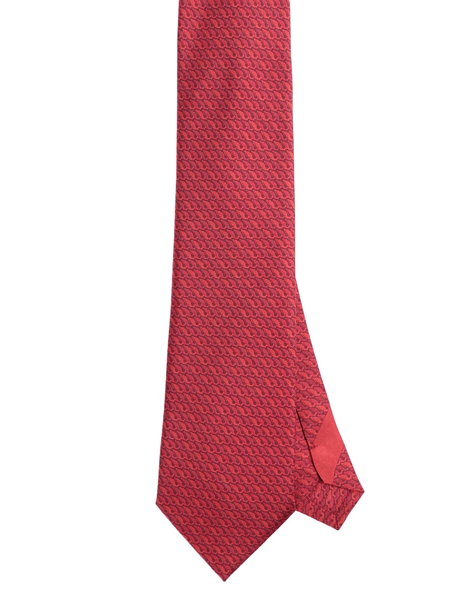 Corbata regular de seda estampado para hombre