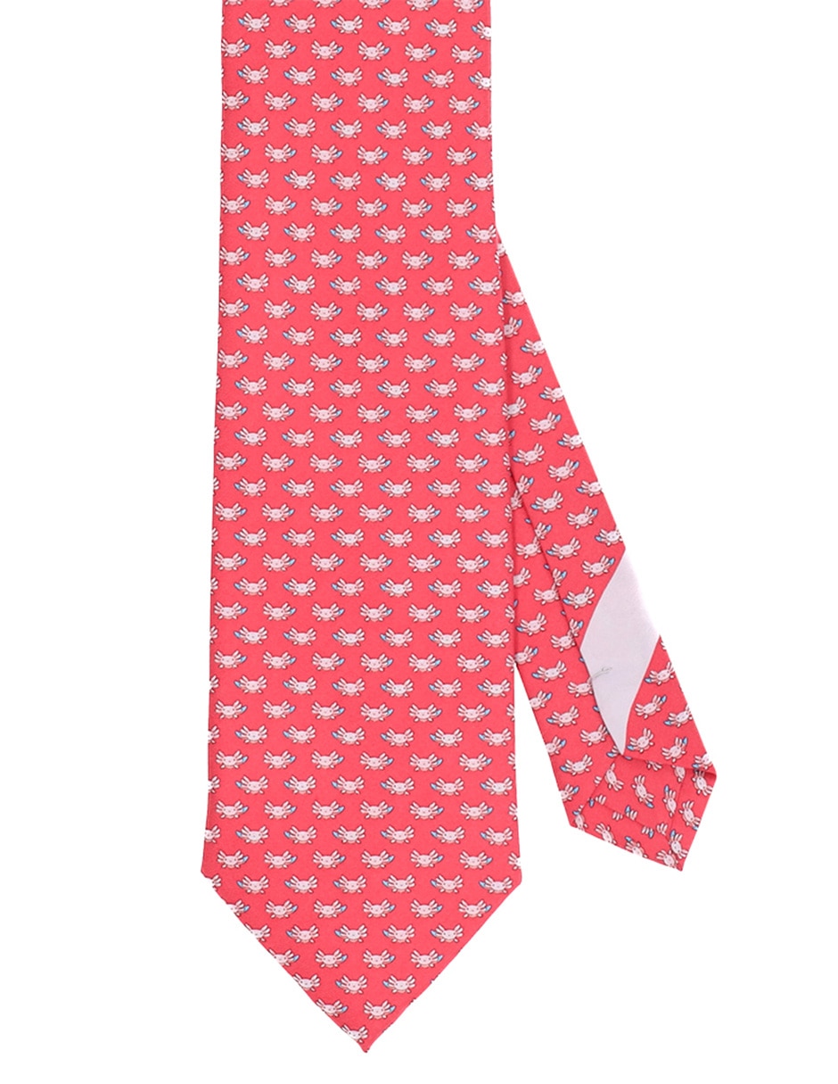 Corbata regular de seda estampado para hombre