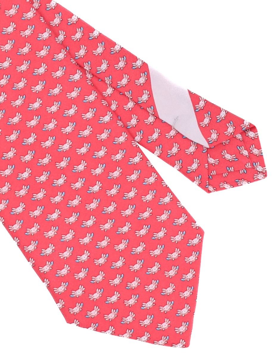 Corbata regular de seda estampado para hombre 4