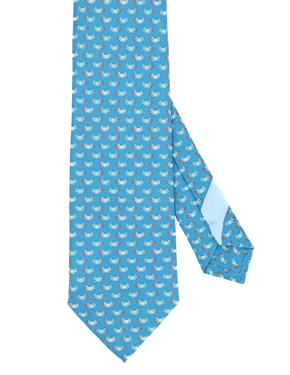 Corbata regular de seda estampado para hombre