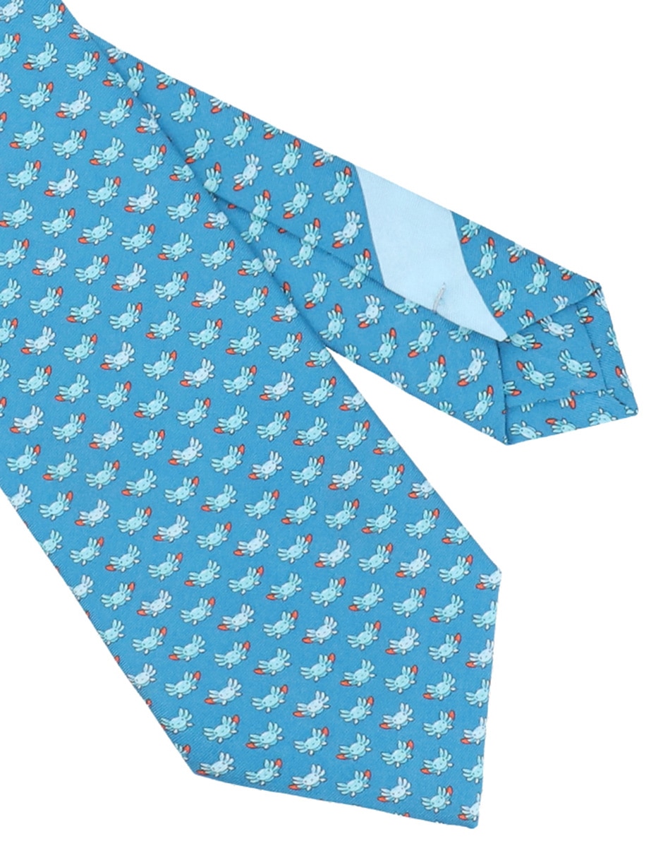 Corbata regular de seda estampado para hombre 4