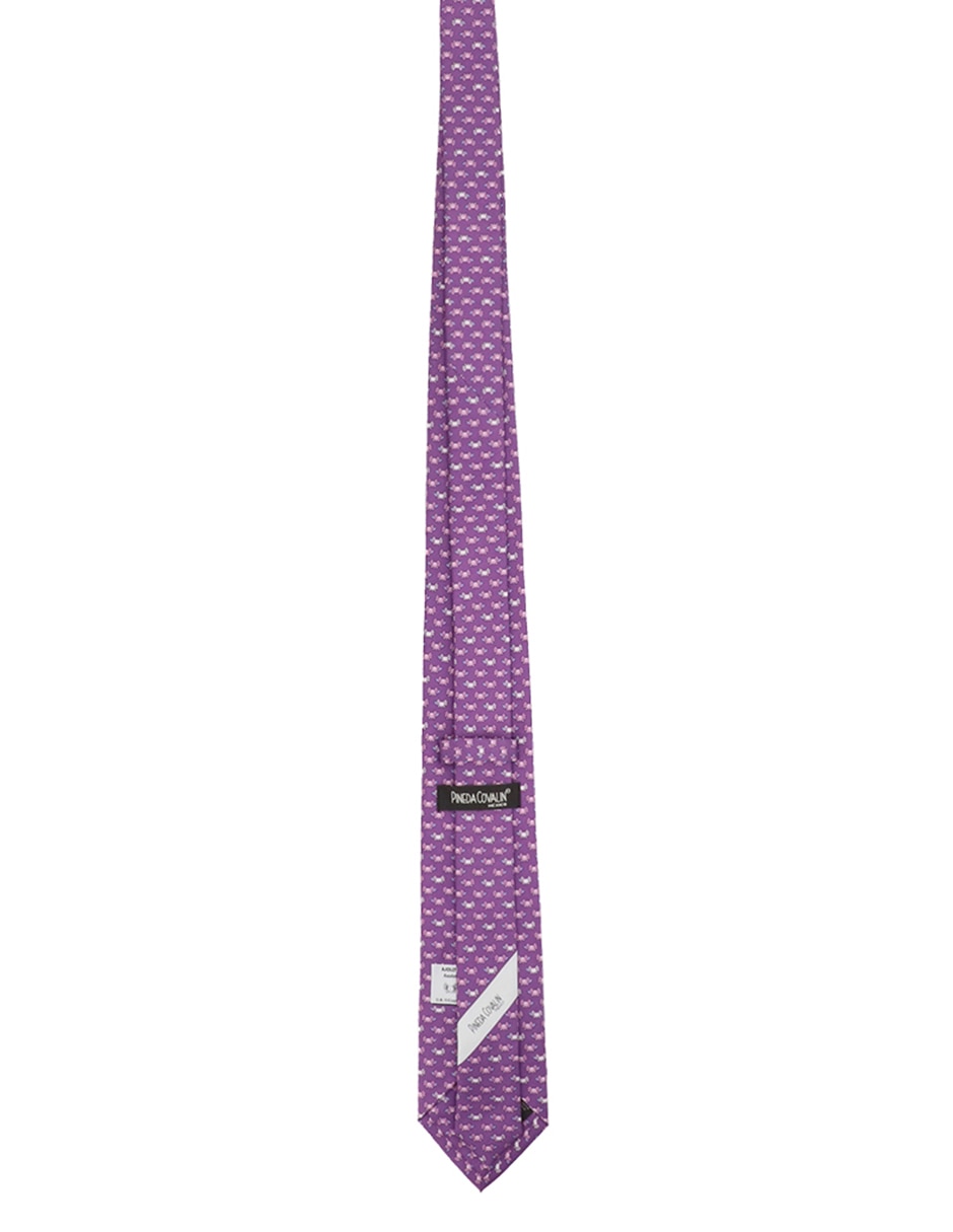 Corbata regular de seda estampado para hombre