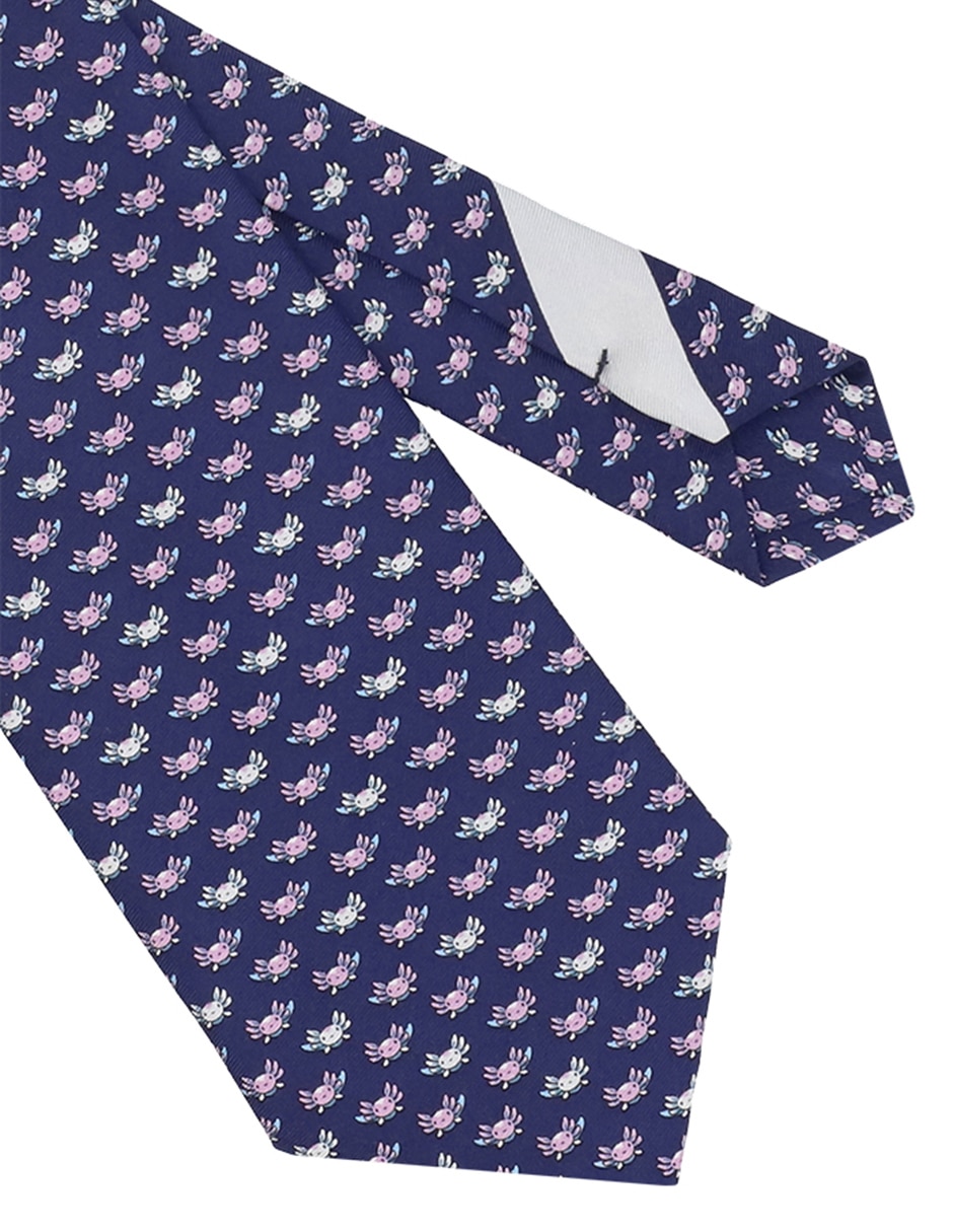 Corbata regular de seda estampado para hombre 3