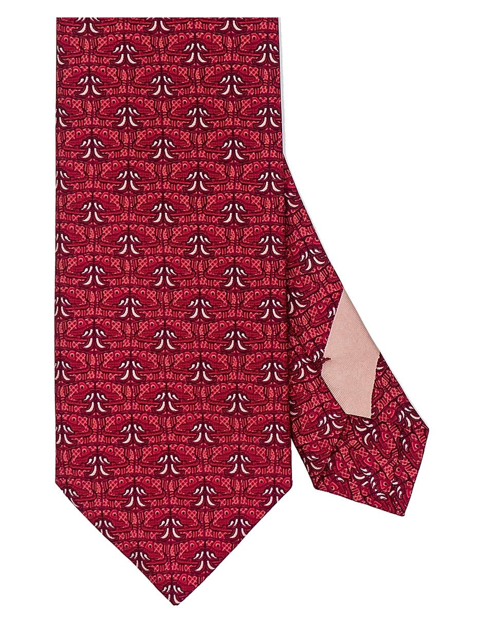 Corbata Pineda Covalin regular de seda estampado gráfico para hombre