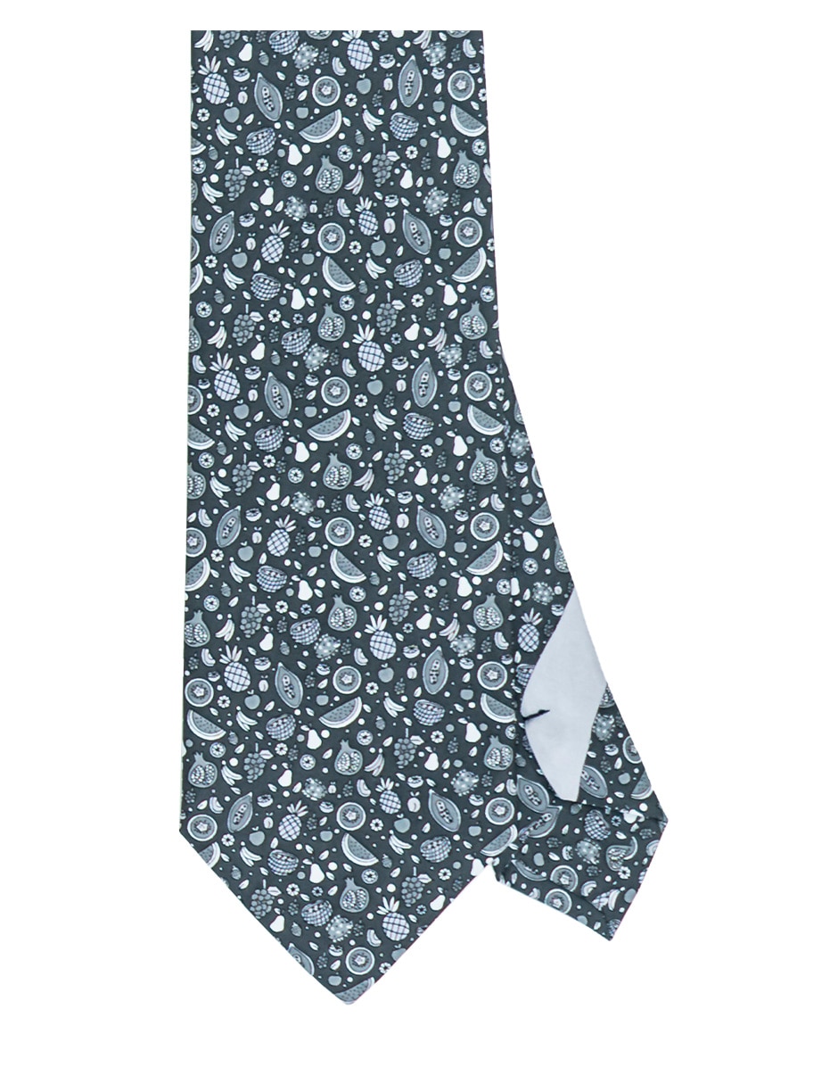 Corbata regular de seda estampado para hombre
