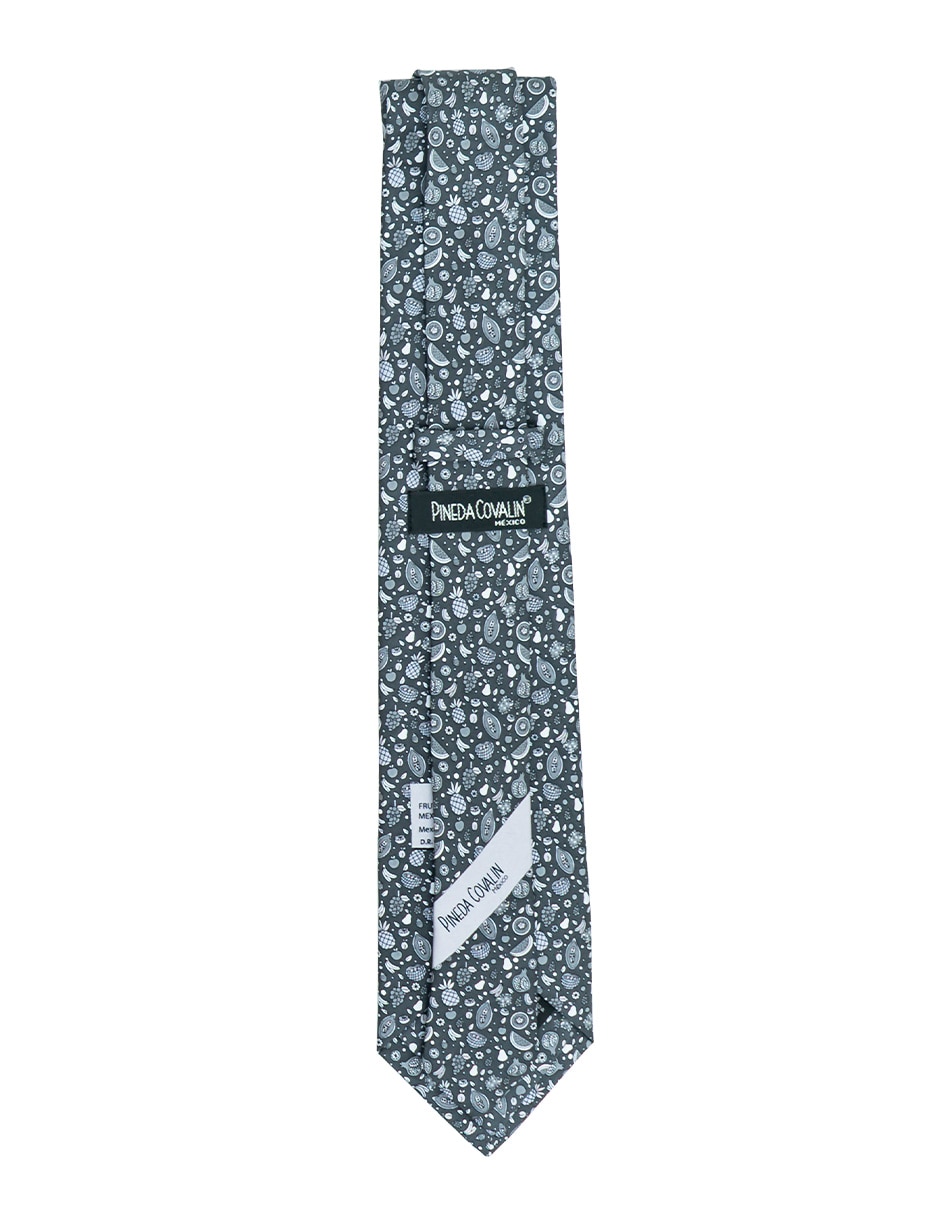 Corbata regular de seda estampado para hombre