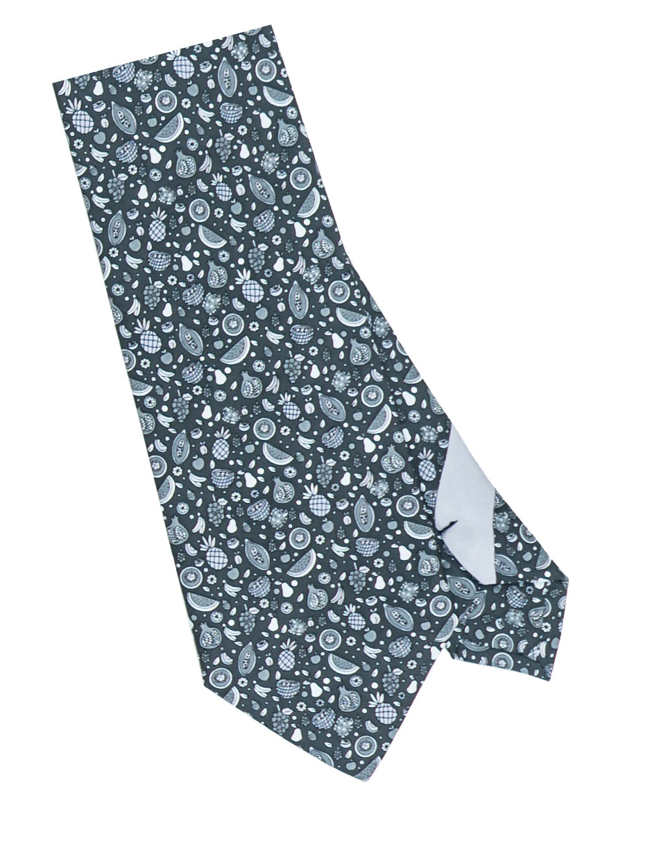 Corbata regular de seda estampado para hombre