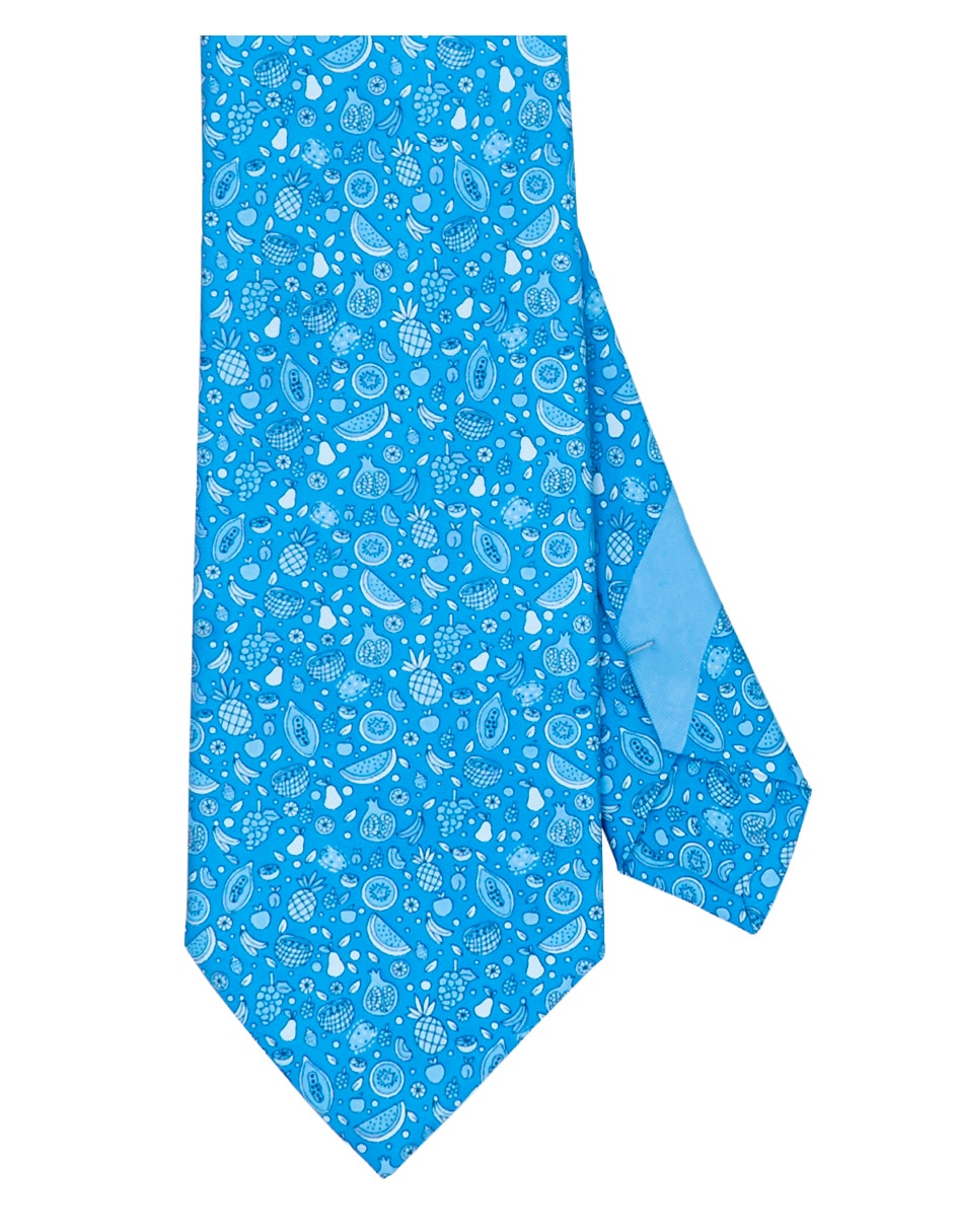 Corbata Pineda Covalin regular de seda estampada para hombre 1