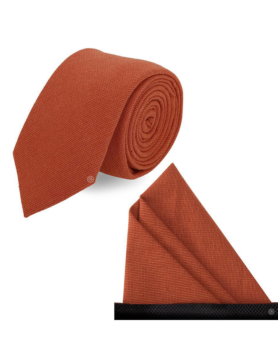 Set de corbata y pañuelo slim estampado para hombre