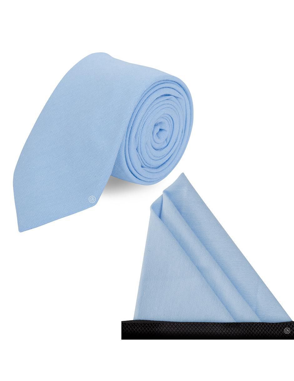 Set de corbata y pañuelo slim estampado jaspeado para hombre