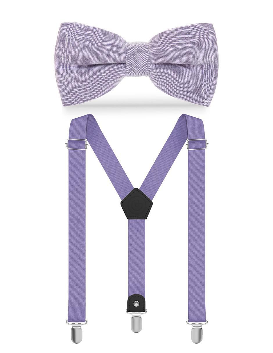 Set de moño y tirantes para hombre