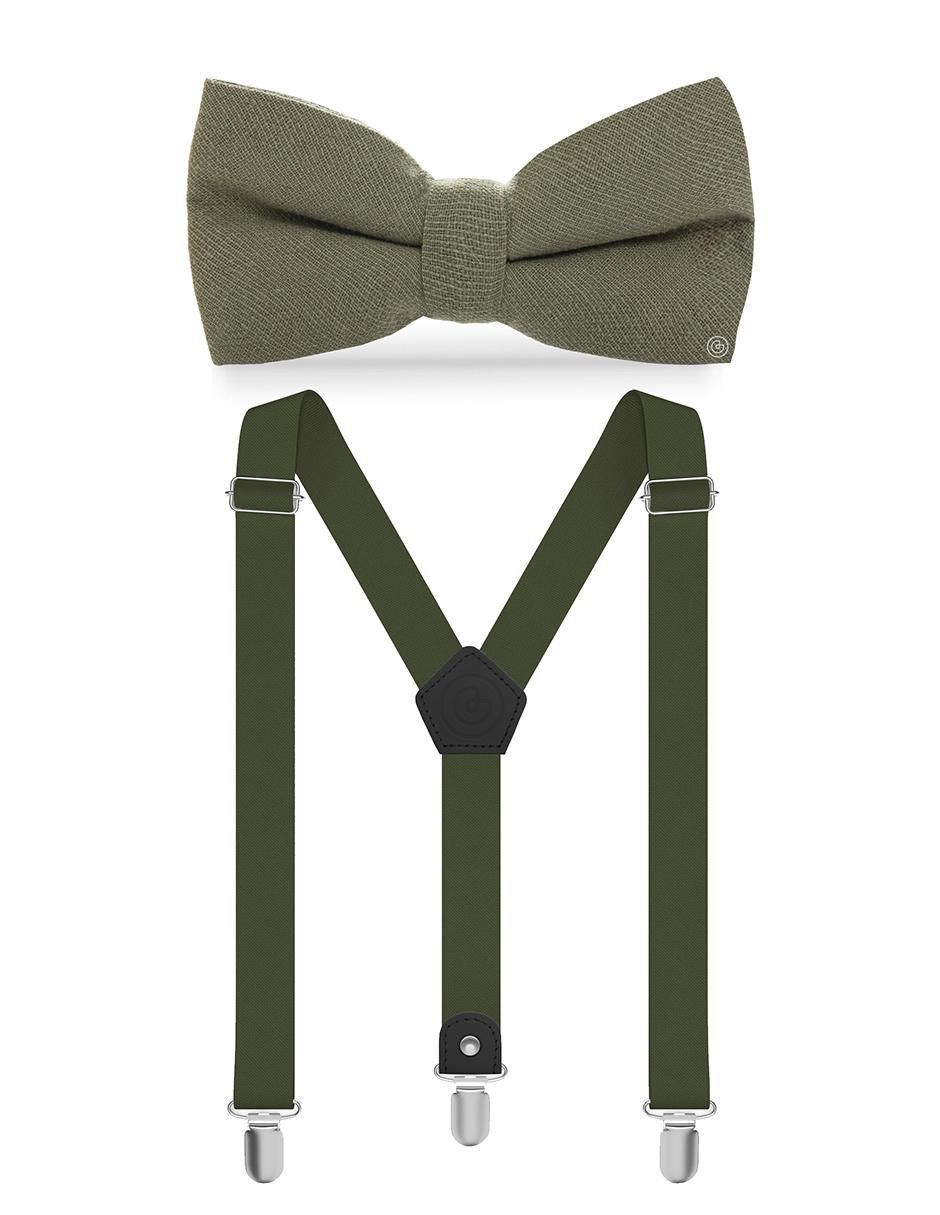 Set de moño y tirantes para hombre