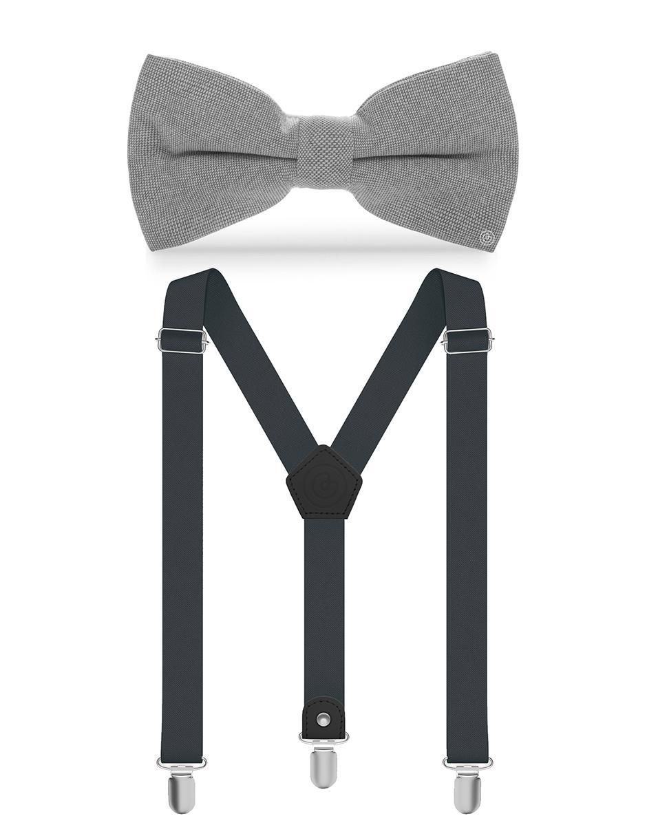 Set de moño y tirantes para hombre