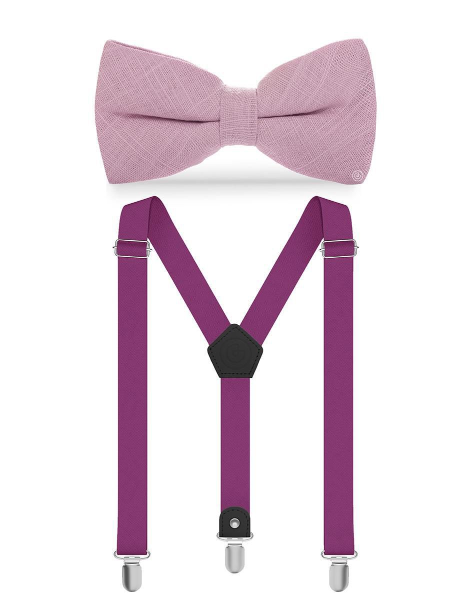Set de moño y tirantes para hombre