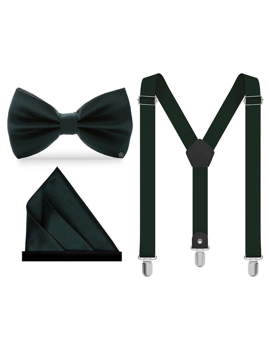 Set de moño y tirantes para hombre
