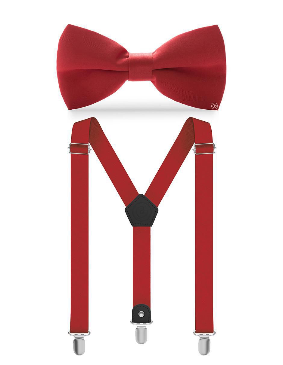 Set de moño y tirantes para hombre