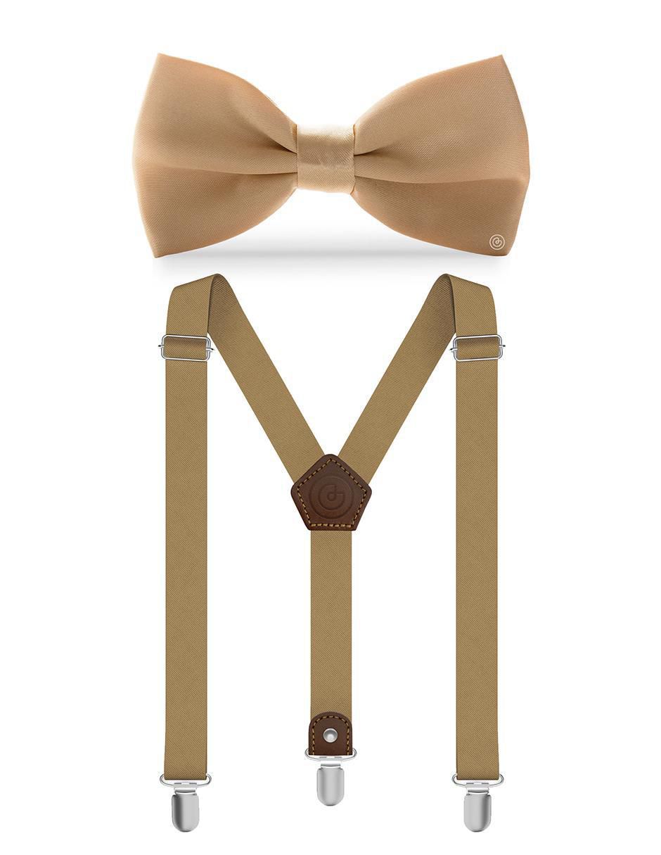 Set de moño y tirantes para hombre