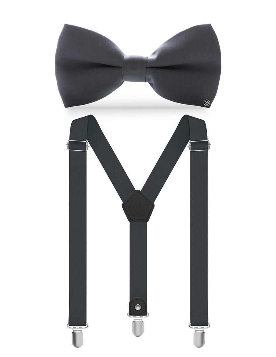 Set de moño y tirantes para hombre