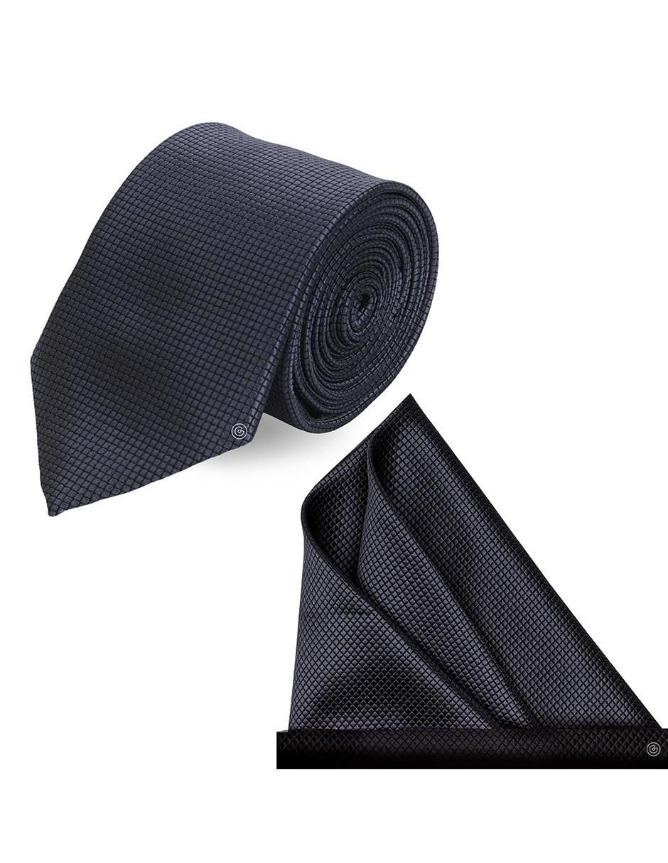 Set de corbata y pañuelo slim estampado geométrico para Hombre