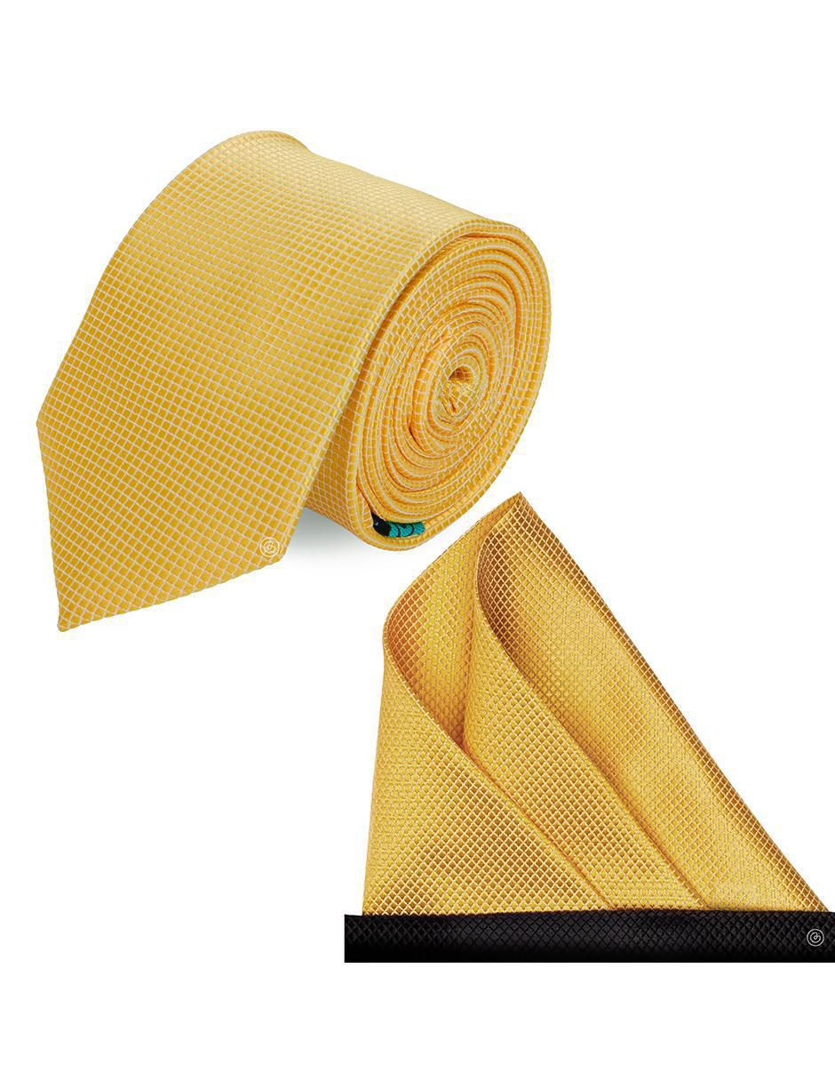 Set de corbata y pañuelo slim estampado geométrico para Hombre