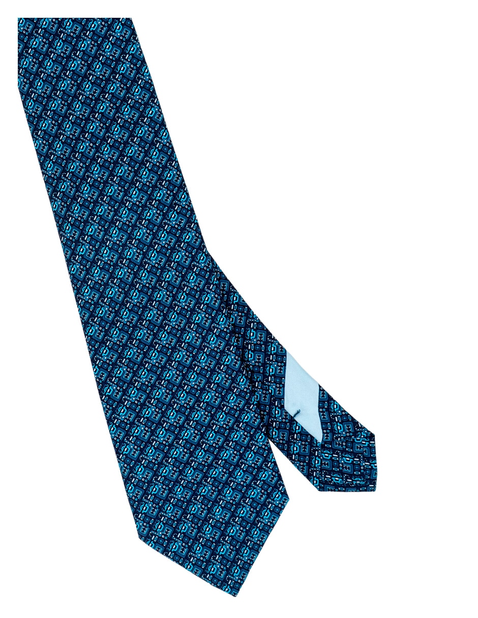 Corbata regular de seda estampado para hombre 3