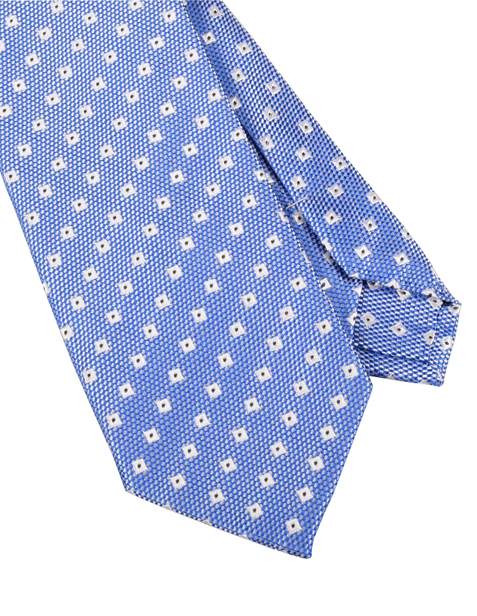 Corbata JBE regular de seda estampado a cuadros para hombre