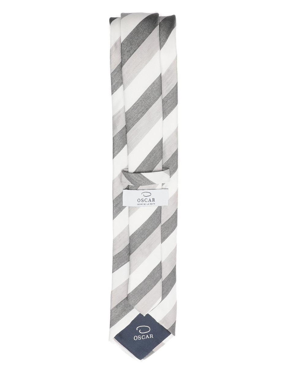 Corbata Oscar de la Renta regular estampado a rayas para hombre