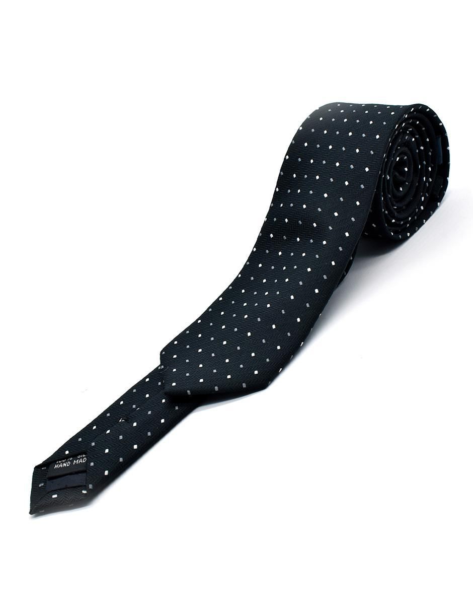 Corbata regular estampado lunares para hombre