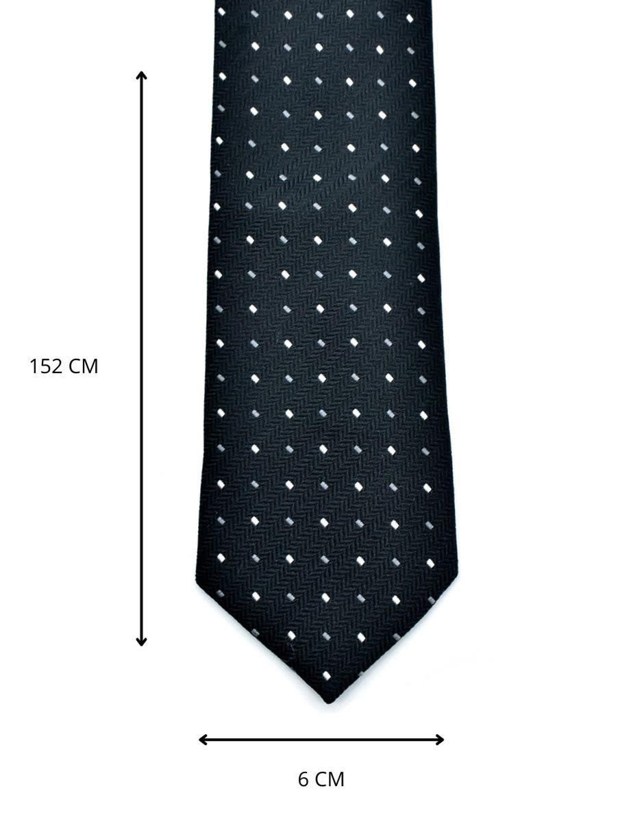 Corbata regular estampado lunares para hombre 3
