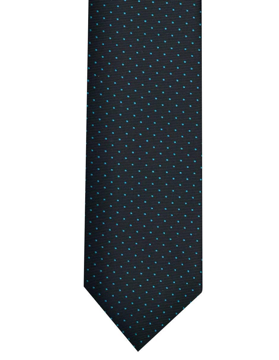 Corbata regular de seda estampado lunares para hombre