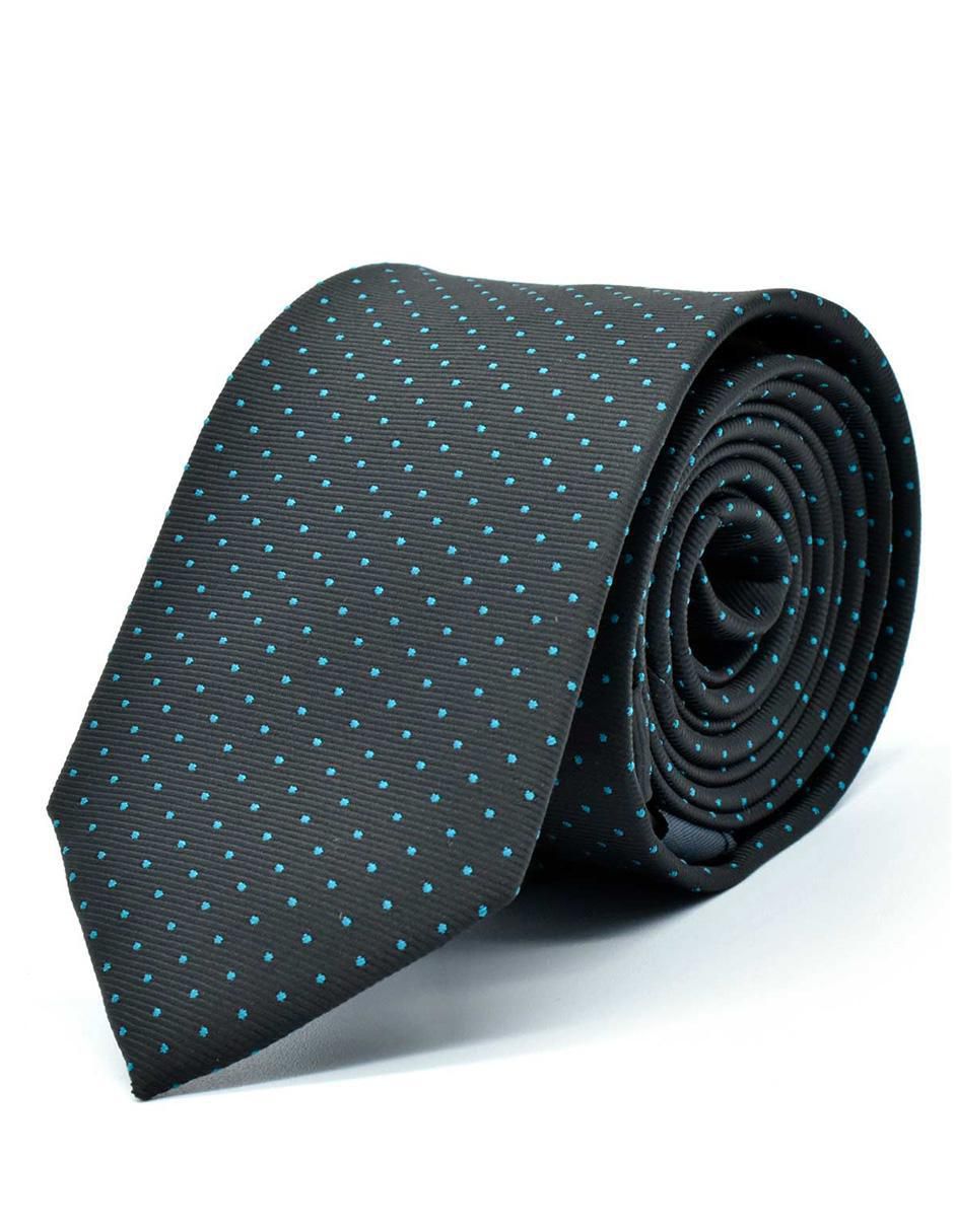 Corbata regular de seda estampado lunares para hombre 3