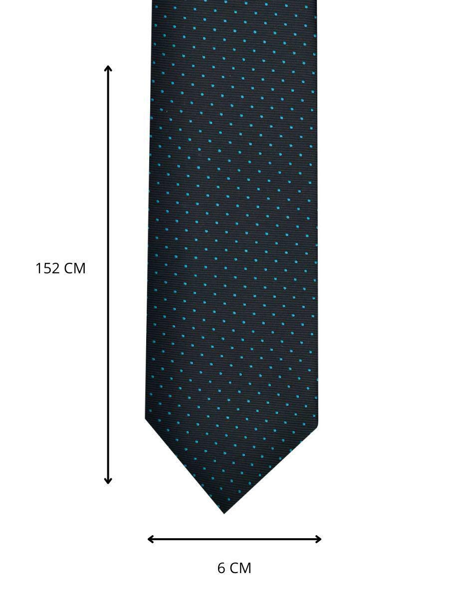 Corbata regular de seda estampado lunares para hombre 4