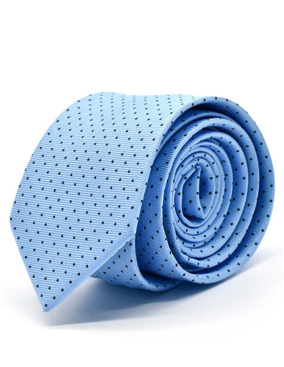Corbata regular de seda estampado lunares para hombre
