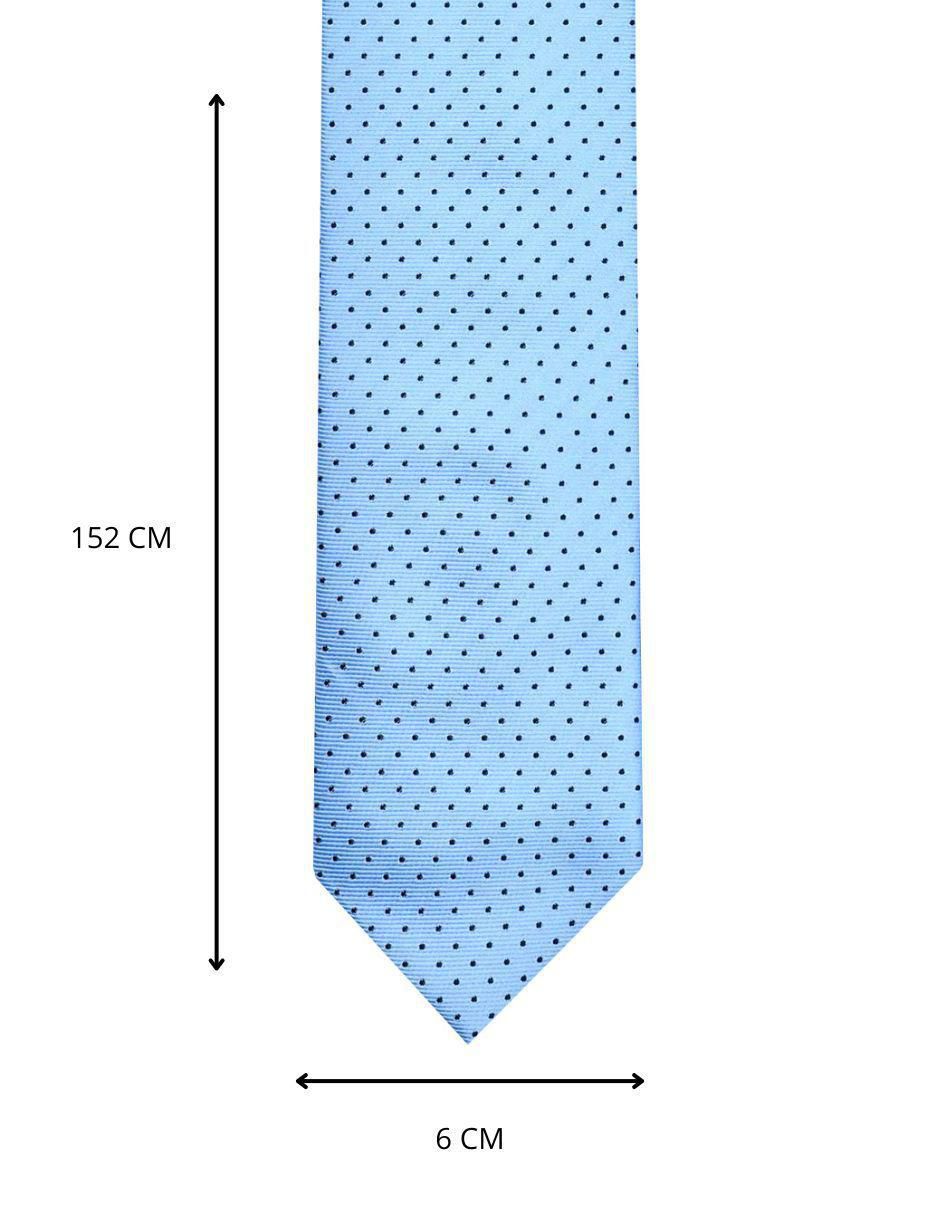Corbata regular de seda estampado lunares para hombre