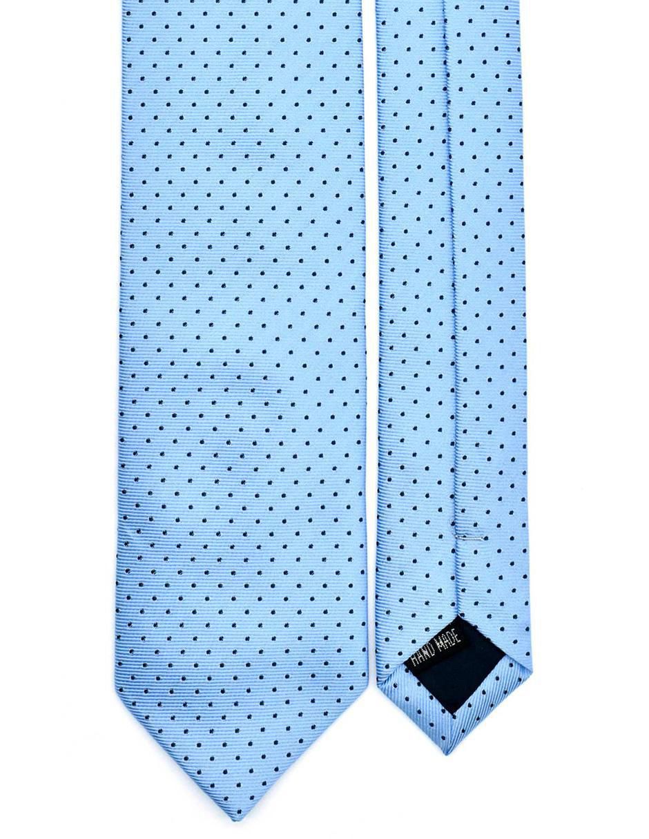 Corbata regular de seda estampado lunares para hombre