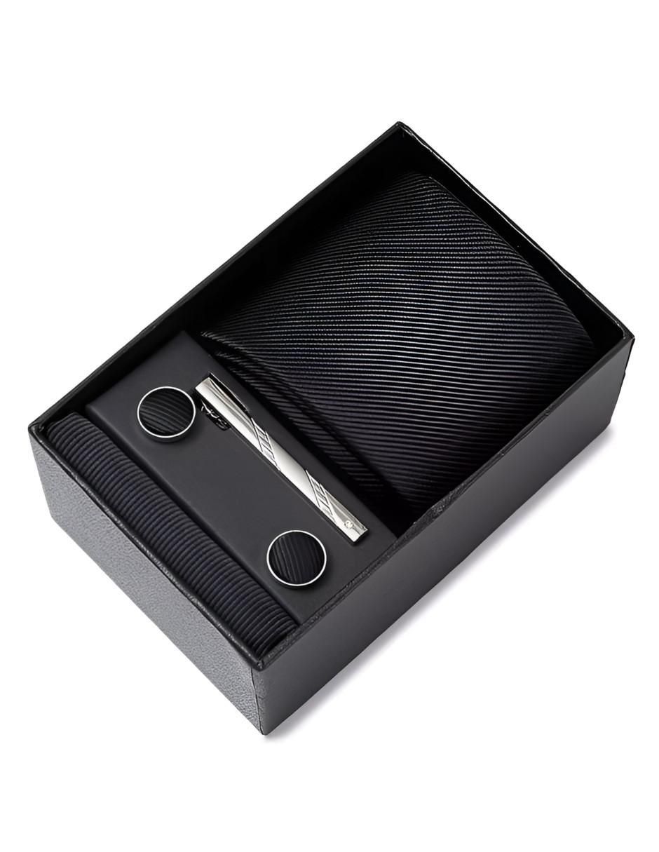 Set de corbata y pañuelo clásica de seda para hombre