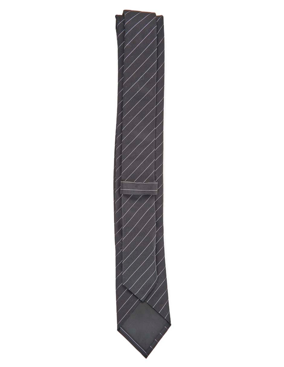 Corbata slim de seda estampado a rayas para hombre