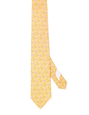 Corbata Pineda Covalin regular de seda estampada para hombre 1
