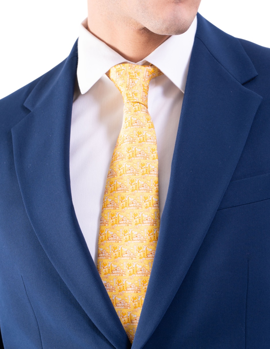 Corbata Pineda Covalin regular de seda estampada para hombre 3