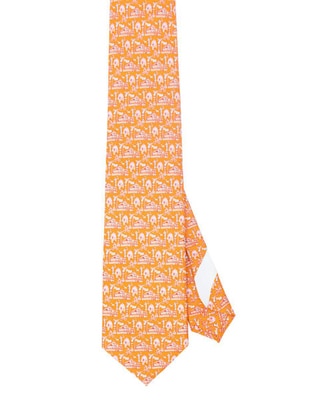 Corbata Pineda Covalin regular de seda estampada para hombre 1
