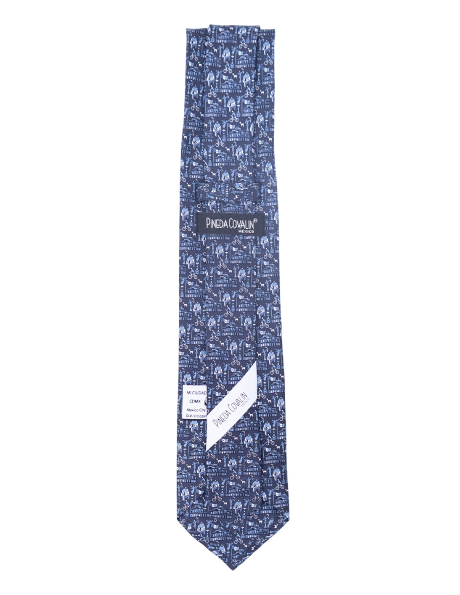 Corbata Pineda Covalin regular de seda estampada para hombre 2