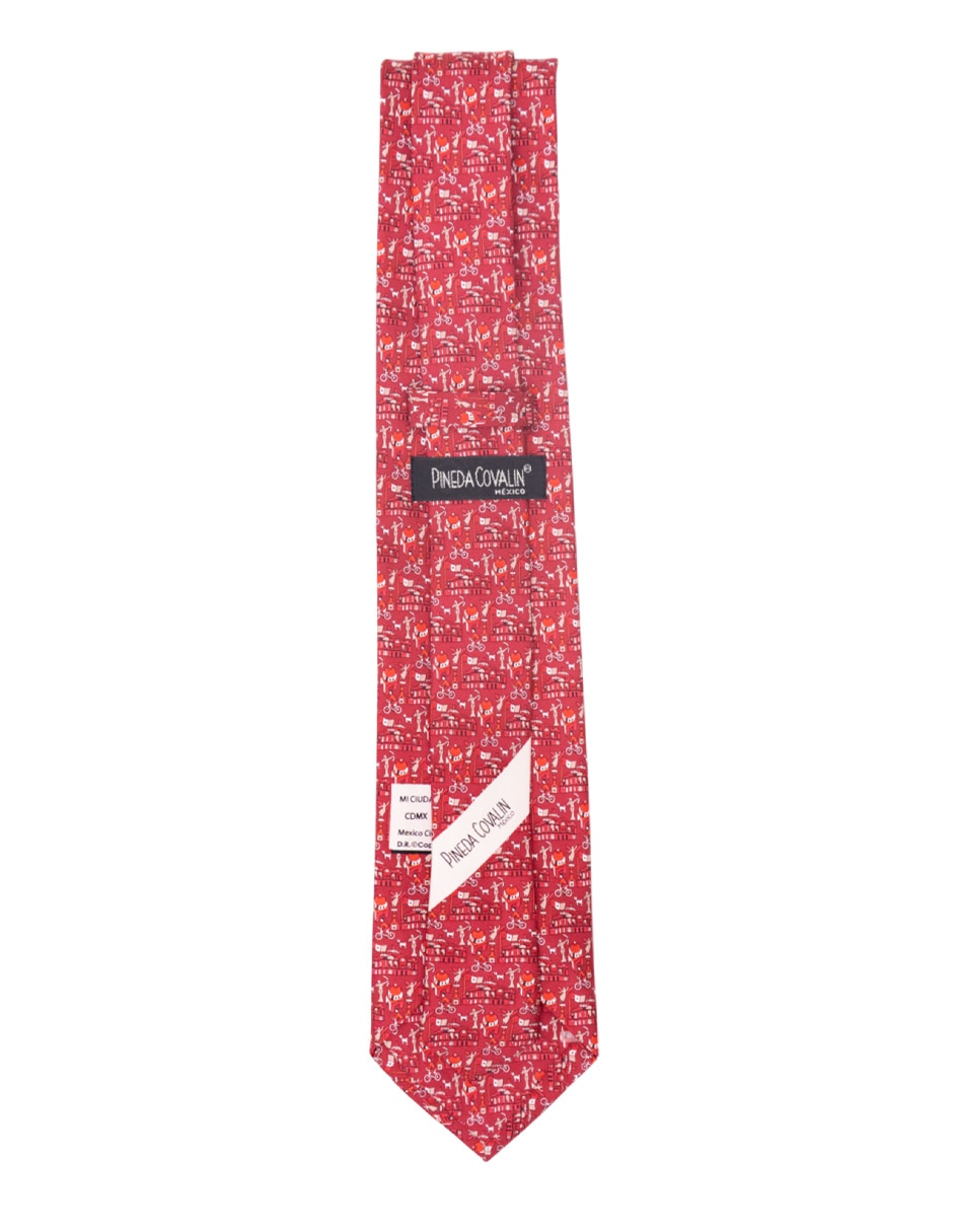 Corbata regular de seda estampado para hombre 4