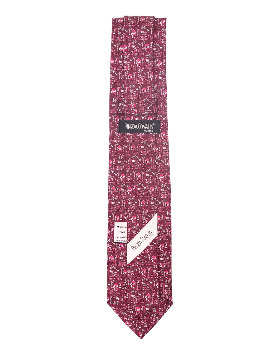 Corbata pineda covalin regular de seda estampada para hombre