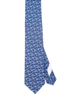 Corbata Pineda Covalin regular de seda estampada para hombre 1